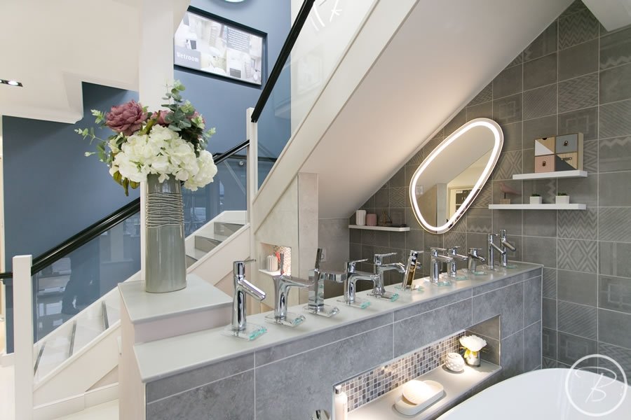 Baytree Bathrooms Showroom in Suffolk - bathroom mirrors and lighting