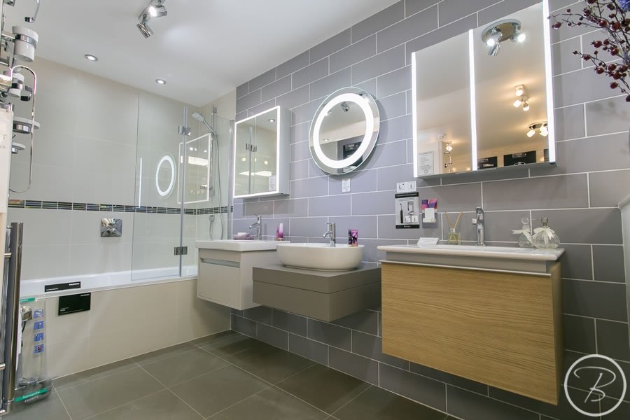 Baytree Bathrooms Showroom in Suffolk - fitted furniture bathroom displays