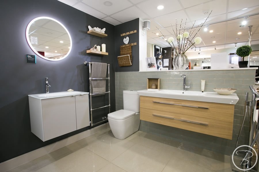 Baytree Bathrooms Showroom in Suffolk - designer bathroom mirrors and displays