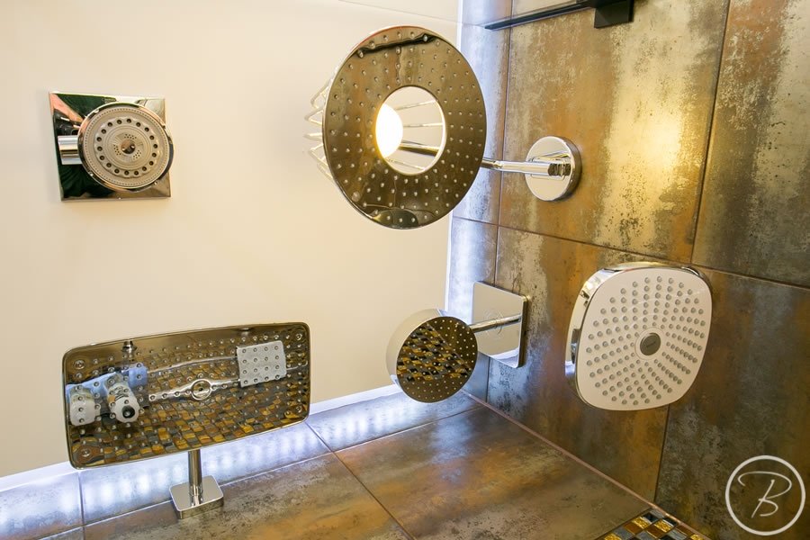 Baytree Bathrooms Showroom in Suffolk - modern shower heads