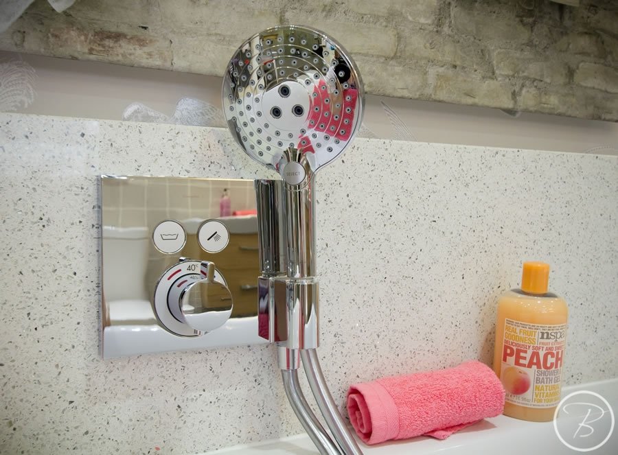 Baytree Bathrooms Showroom in Suffolk - bathroom shower head displays