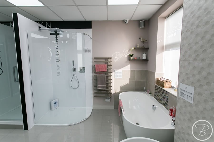 Baytree Bathrooms Showroom in Suffolk - bath and shower displays