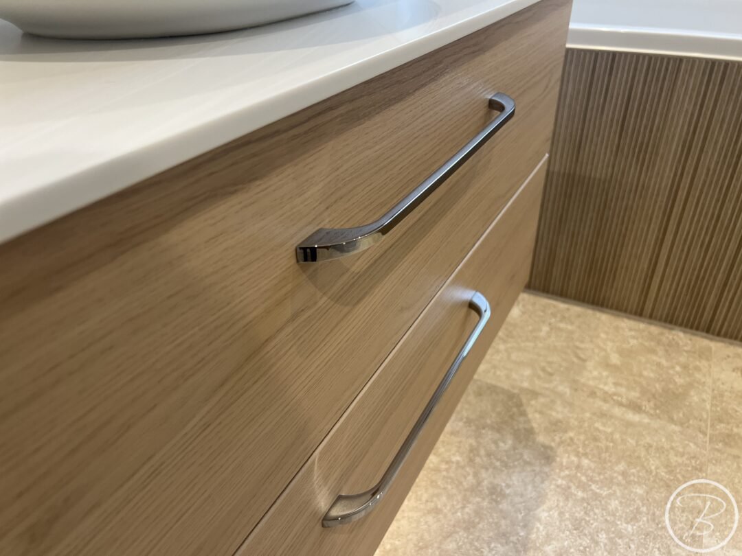 Chrome Handles & Vanity Unit