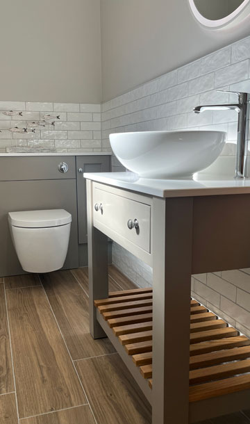 Cloakroom Vanity units available from our Suffolk Showroom