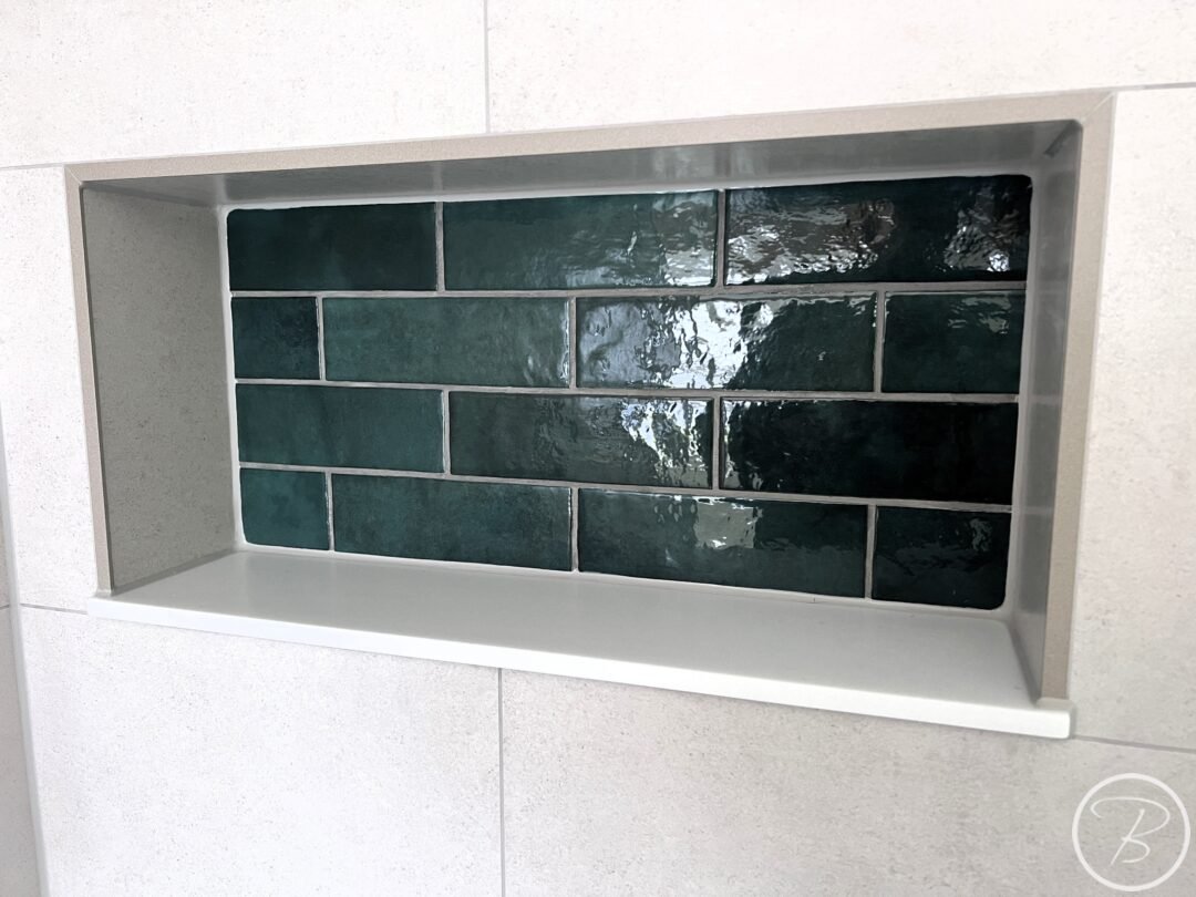 Close up of Niche in Shower
