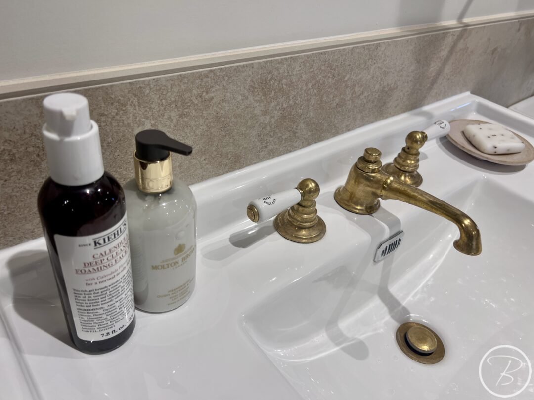 Close up of Taps and Basin