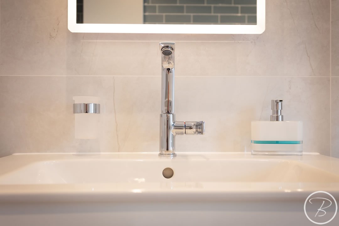 Bathroom in Ely designed and installed by Baytree Bathrooms sink unit