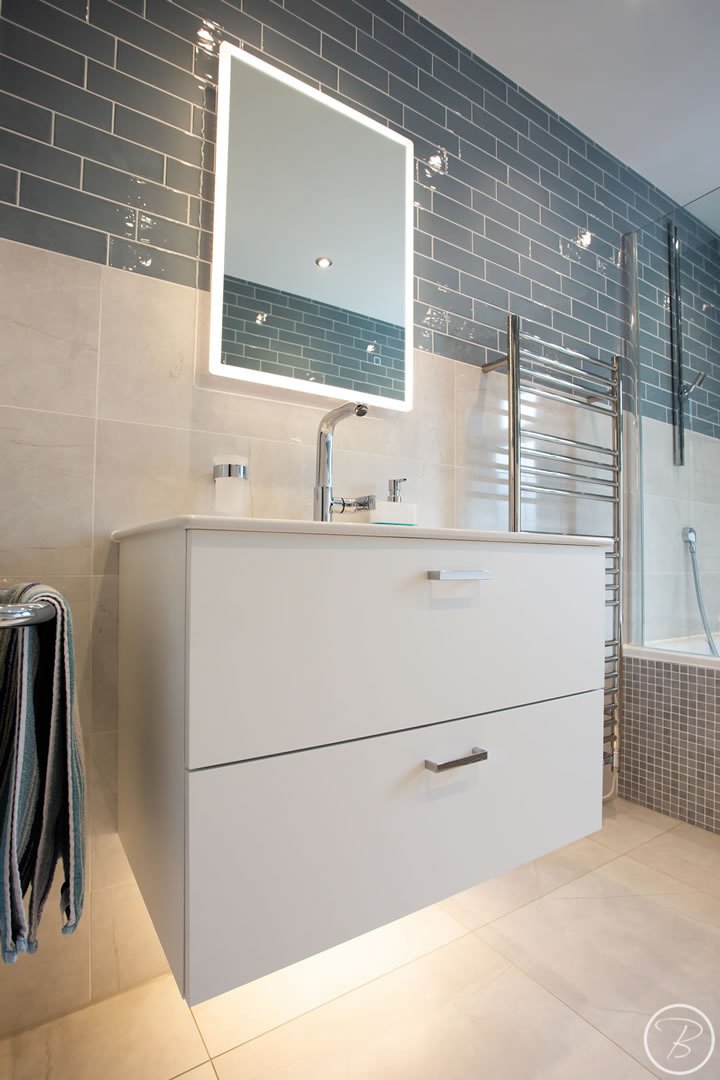 Bathroom in Ely designed and installed by Baytree Bathrooms sink unit
