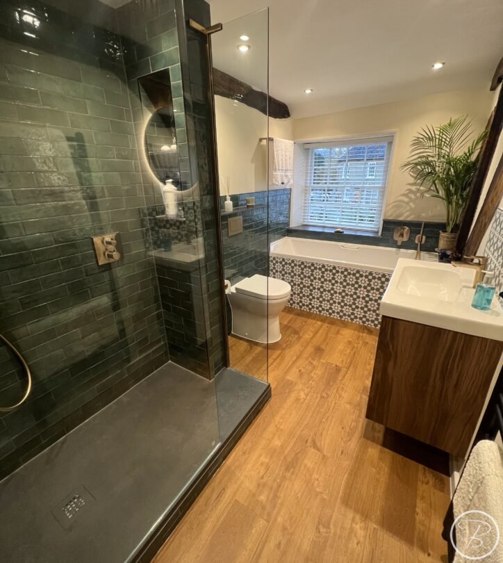 Full View Main Bathroom with shower