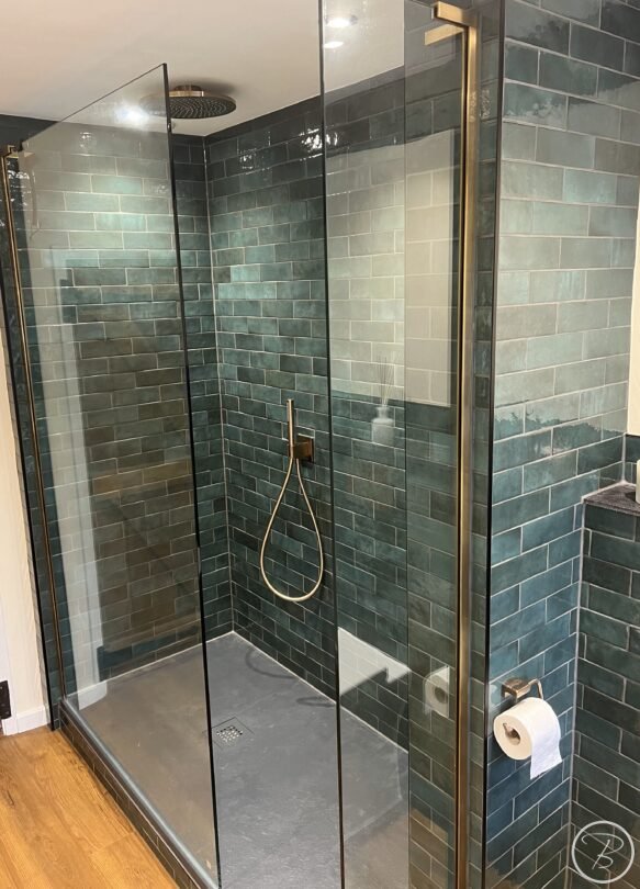 Green Metro brick Full Shower Enclosure
