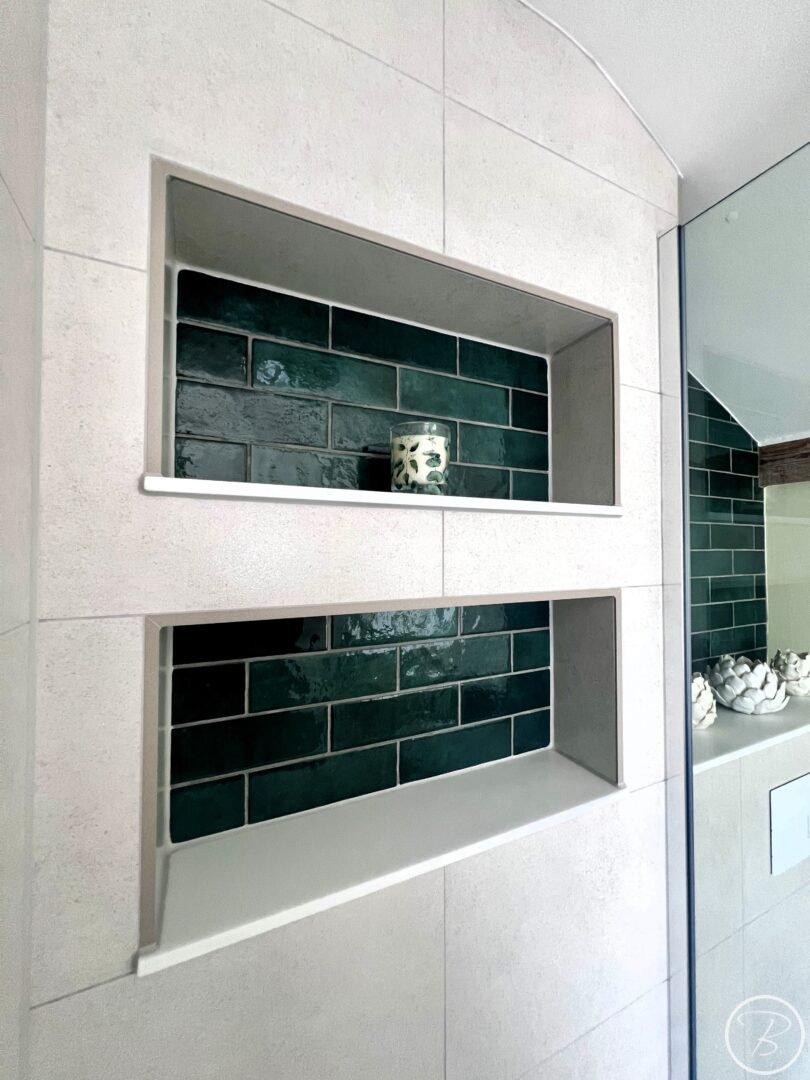 Green Tiled Decor Niches