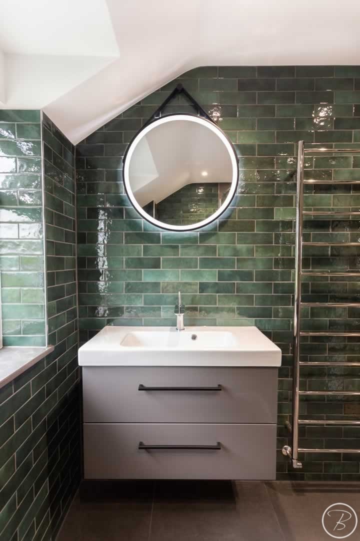 Mirror and sink at Ensuite in Old Newton by Baytree Bathrooms