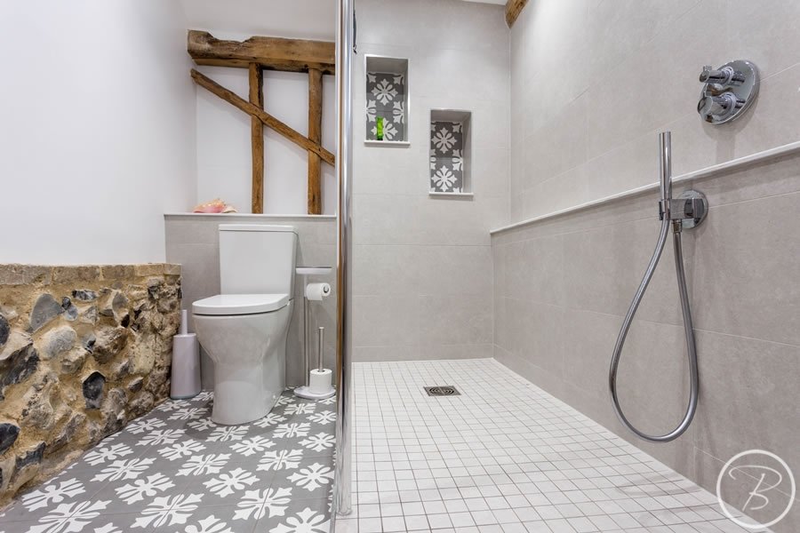 Shower and Toilet for Shower Room designed and installed by Baytree Bathrooms in Suffolk