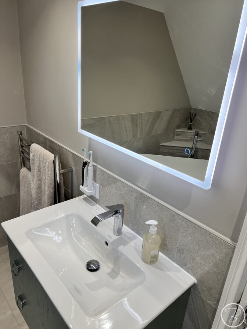 mirror and sink